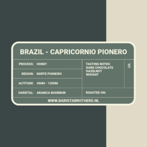 Barista Brothers Brazil Capricornio Pionero single vers gebrande koffie